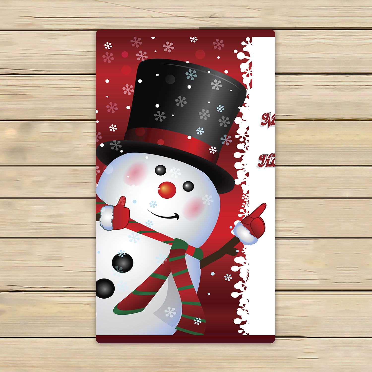 YKCG Red Christmas Snowman Quotes Winter Snowflakes Hand ...