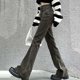 thumbnail image 4 of WILLBEST Jeans Mujer Pantalones Vaqueros Holgados de Cintura Alta para Mujer, Estilo Urbano, Estilo Informal, de Mezclilla, Holgados, Rectos, Cómodos y a La Moda. Extra Grande, 4 of 8