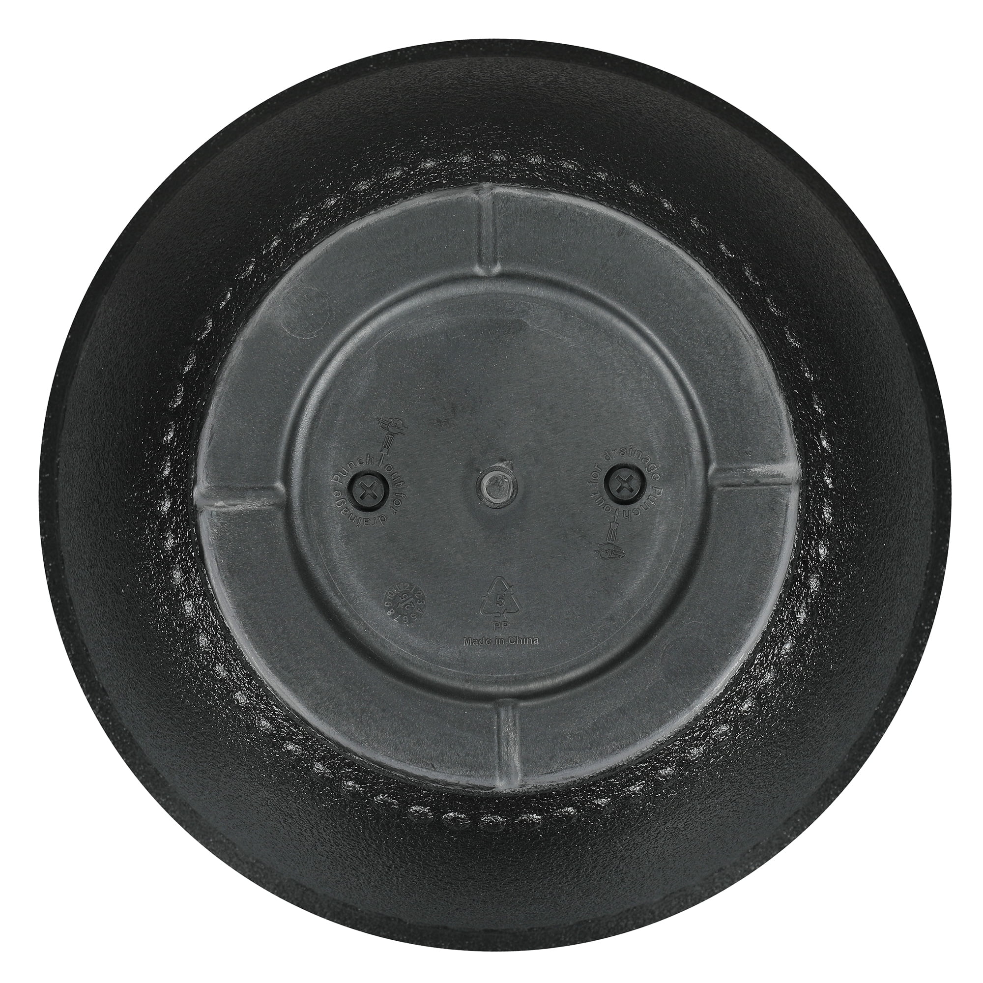 My Texas House 18-Inch Black Asti Recycled Resin Planter