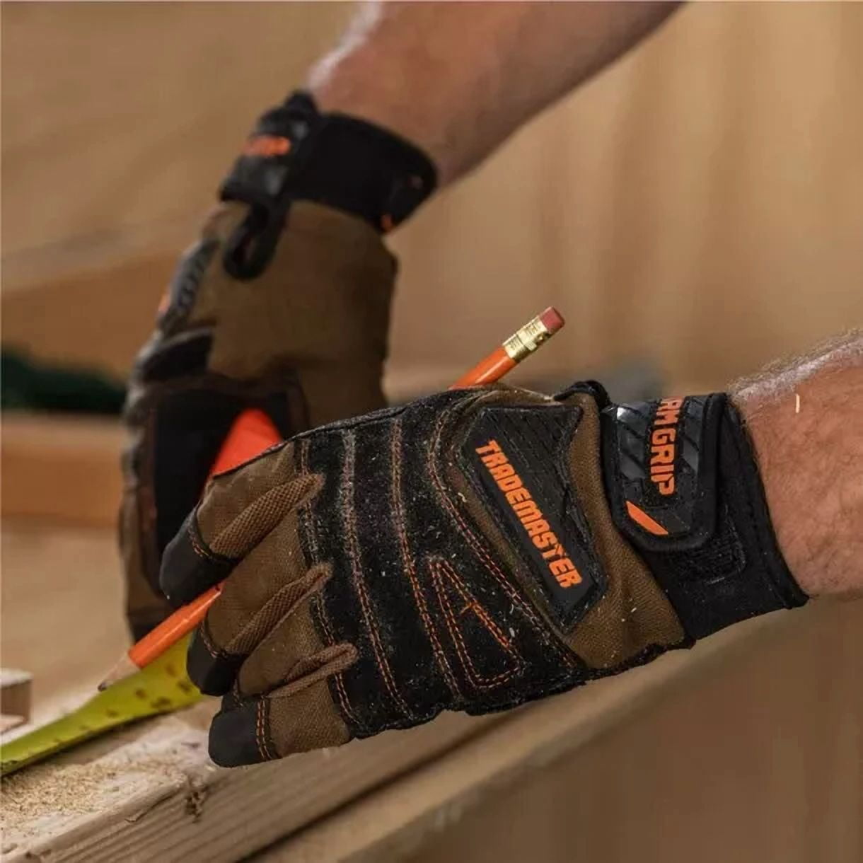 Firm Grip Trademaster X-Large Tan Duck Canvas Work Gloves with Reinforced Palm