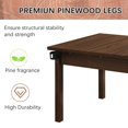 thumbnail image 3 of Rectangle Game Table, Board Game Table with Removable Table Top for 4–6 Players, Gaming and Dining Table with Solid Wood Legs, Non-Slip Play Mat, Rotating Cup Holders, Rustic Brown, 3 of 10