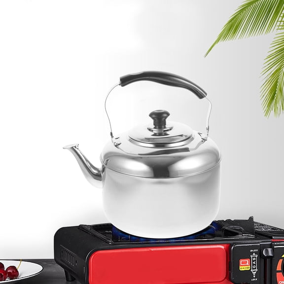 OFFIGAM Stainless Steel Silver Tea Kettle with Sounding Feature for Water Heating, 1 Piece