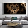 thumbnail image 2 of Pósteres de animales de leopardo y león de gran tamaño, elefante africano, tigre, cuadro de pared, pintura en lienzo de una pieza, decoración del hogar sin marco, 2 of 5