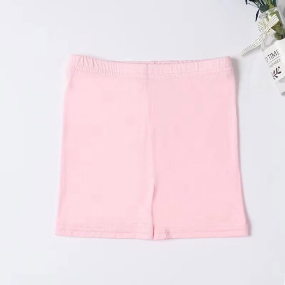 Wangmeiwg Girls Dance Shorts Solid Color Breathable Bike Shorts for Kids Wear Comfortable Stretchy Soft Playwear 2-3 Years Pink1