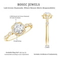 thumbnail image 5 of Rosec Jewels Lab Created Diamond Engagement Ring with Halo - Designer Ring - EF-VS Quality, 18K Yellow Gold, US 7.00, 5 of 8