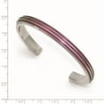 thumbnail image 3 of Titanium Bracelet Cuff 7 mm in Edward Mirell Triple Groove Pink Anodized, 3 of 4