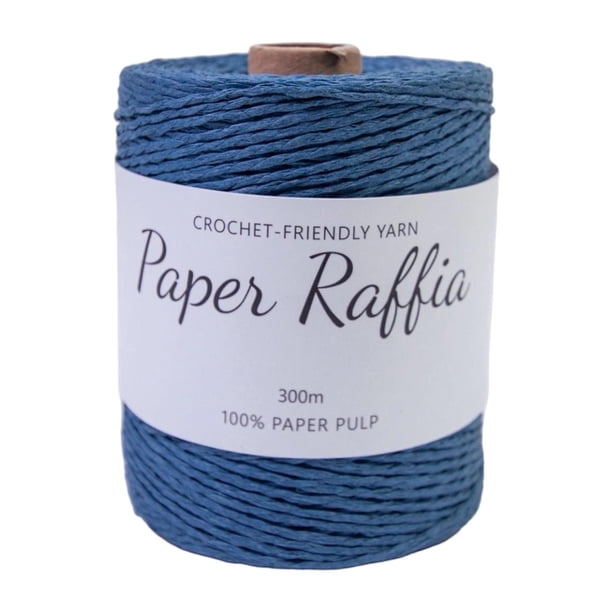 Cinta de papel de rafia, cuerda de papel, regalos, cintas de rafia suaves para hacer tú mismo, manualidades, crochet Azul oscuro
