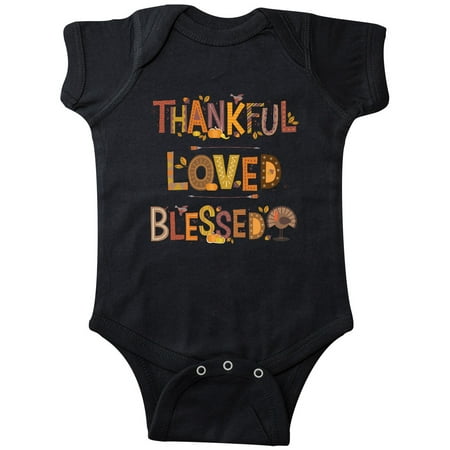 

Inktastic Thankful Loved Blessed Gift Baby Boy or Baby Girl Bodysuit