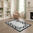 thumbnail image 2 of ODIKA 4'x6' Washable Area Rug Snake Serpent Vintage Tattoo Aesthetic With Allover Scattered Motif for Dorm Room, Small Living Stain Resistant Low Profile, Easy Care, 2 of 7