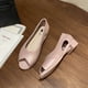 thumbnail image 5 of Adecuado para múltiples escenarios, sandalias de verano para mujer, sandalias de moda con tacón grueso y punta abierta, zapatos planos informales sin cordones, 5 of 6