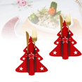 thumbnail image 1 of Bolsa De Vajilla De Navidad, 8 Piezas, Porta Cubiertos De Árbol De Navidad, Decoraciones De Bolsa De Cubiertos De Navidad, Porta Cubiertos De Navidad, Para Decoración De Navidad (Árbol De Navidad), 1 of 2