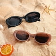 thumbnail image 5 of FEISEDY Sunglasses Womens, Retro Oval Cateye Sun Glasses Men, Small 90s Style B4128, 5 of 13