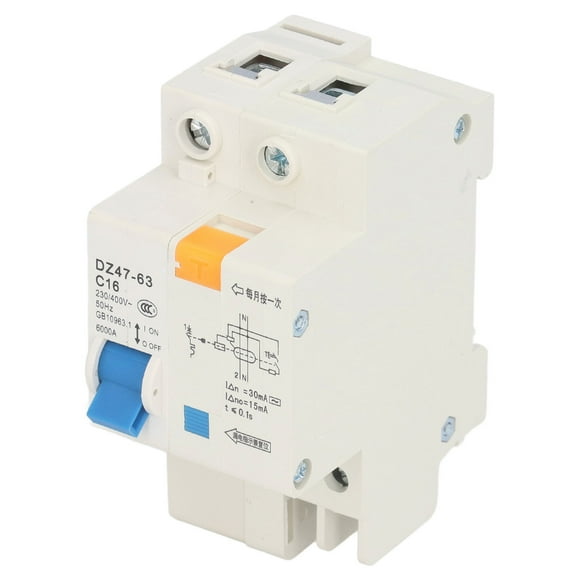Ground Fault Breaker, Miniature Circuit Breaker Compact Size PA66 Shell Automatical Power Off For Household Appliances