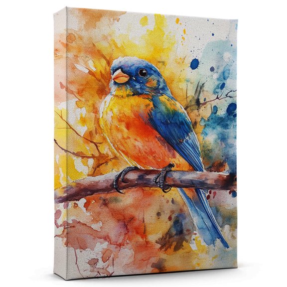 Domestic Canary Wild Island Canvas Wall Art Animal Decor, Domestic Canary Wild Island Canvas Prints Wild Animal Artwork for Living Room Bedroom Office 190HD314