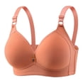 thumbnail image 3 of DDAPJ pyju Womens Wireless Push Up Bras No Underwire T-Shirt Bra Seamless Full Coverage Bras Hide Back Fat Smoothing Everyday Bra Orange 85BC, 3 of 7