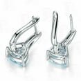 thumbnail image 3 of UDIYO Elegant Women Faux Sapphire Rhinestone Inlaid Drop Huggie Earrings Eardrops, 3 of 6