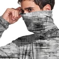 thumbnail image 4 of Havenx Sun Protection Shirts for Men Texture Print Long Sleeve Rapid Dry Hoodies with Mask Hooded Upf 50+ Shirt Rash Guard Fishing Casual Summer Lightweight Hiking Blouses,White 2XL, 4 of 5