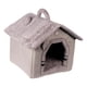 thumbnail image 4 of Cama para gatos, casa para gatos, nido con asa, caseta para cachorros, compacta, cálida y lavable para invierno. Gris, 4 of 9