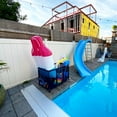 thumbnail image 6 of Essentially Yours Pool Noodle Holder Large Mesh Rolling Storage Organizer Bin with Wheels for Toys, Floats, Balls, Blue, 43x25x28 Inch, 6 of 14