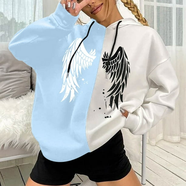 Pntutb, jersey de invierno para mujer, con capucha, estilo Punk, estampado, manga larga, fino, suelto, informal, con cuello encapuchado, abrigo Pntutb Pntutb-6955