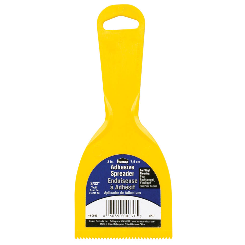 New Homax 4000031 Vinyl Flooring Adhesive Spreader, 3"
