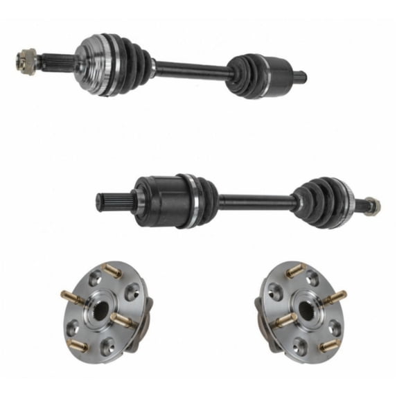 Front CV Axle Shafts & Wheel Hub Bearing Assemblies Set of 4 For Honda Accord