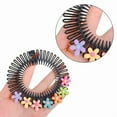 thumbnail image 2 of Stretchy Full Circle Comb Plastic Circular Hair Comb Stretchy Headband Holder for Women Girls Comb Hair Clips, 2 of 10