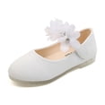 thumbnail image 4 of ITSAME Sandals for Girls, Soft Sole Cute Flower Closed Toe Kids Fashion Lightweight Princess Sandals White 13(Big Kids), 4 of 6