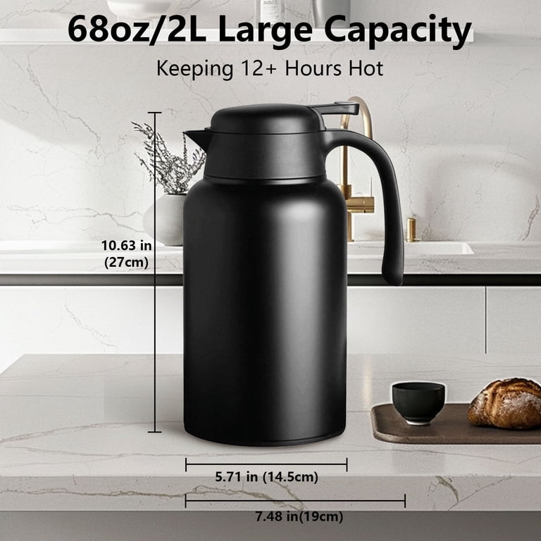 WhiteRhino 68oz Thermal Coffee Carafe Black photo 7