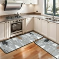 thumbnail image 3 of Kitchen Rugs Sets Of 2,Gray Christmas Tree Pattern Anti Fatigue Kitchen Mat Rugs Non Slip Washable,Decorative Kitchen Floor Mats for Kitchen,Sink,Laundry,17"x47"+17"x47", 3 of 5