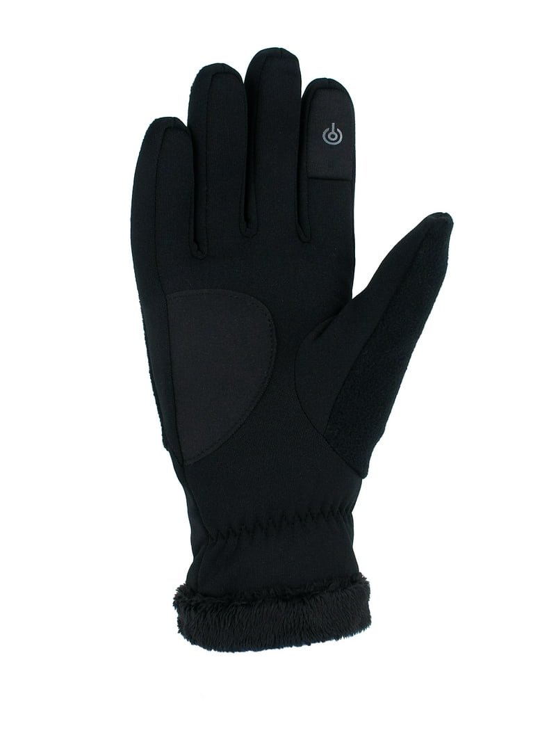 Reebok Fleece Faux Fur Gloves, Size L/XL, Black - Walmart.com