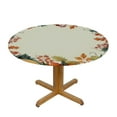 thumbnail image 3 of WYYP Autumn Pumpkins Tablecloth Round Thanksgiving Table Cloth Fall Maple Leaves Table Cover Waterproof Tablecloths for Holiday Dinner Room Picnic Indoor Outdoor Party Harvest Decoration White, 3 of 7