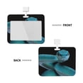 thumbnail image 2 of Susaid Blue Viper Snake1 Print ID Badge Holder with Double-Sided Windows Horizontal Hard Plastic Case Black Card Protector Pouch for Office School ID Credit Cards, 2 of 7