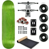 Moose Complete Skateboard Stain Green 8.0" With Silver Trucks and Black Wheels