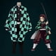 thumbnail image 2 of Disfraz de Cosplay de animación Demon Slayer para niños, conjunto de traje de Tanjirou Nezuko -autoeuro, 2 of 4