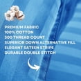 thumbnail image 3 of Kinder Fluff Youth Pillows, 2-Pack, Ages 12+, Soft Hypoallergenic Down Alternative Fill, 300TC Cotton, 17x26 in, Blue, 3 of 9