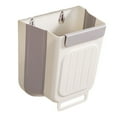 thumbnail image 6 of Kitchen foldable trash can wall-mounted household kitchen waste cabinet milk white 11L, 6 of 7