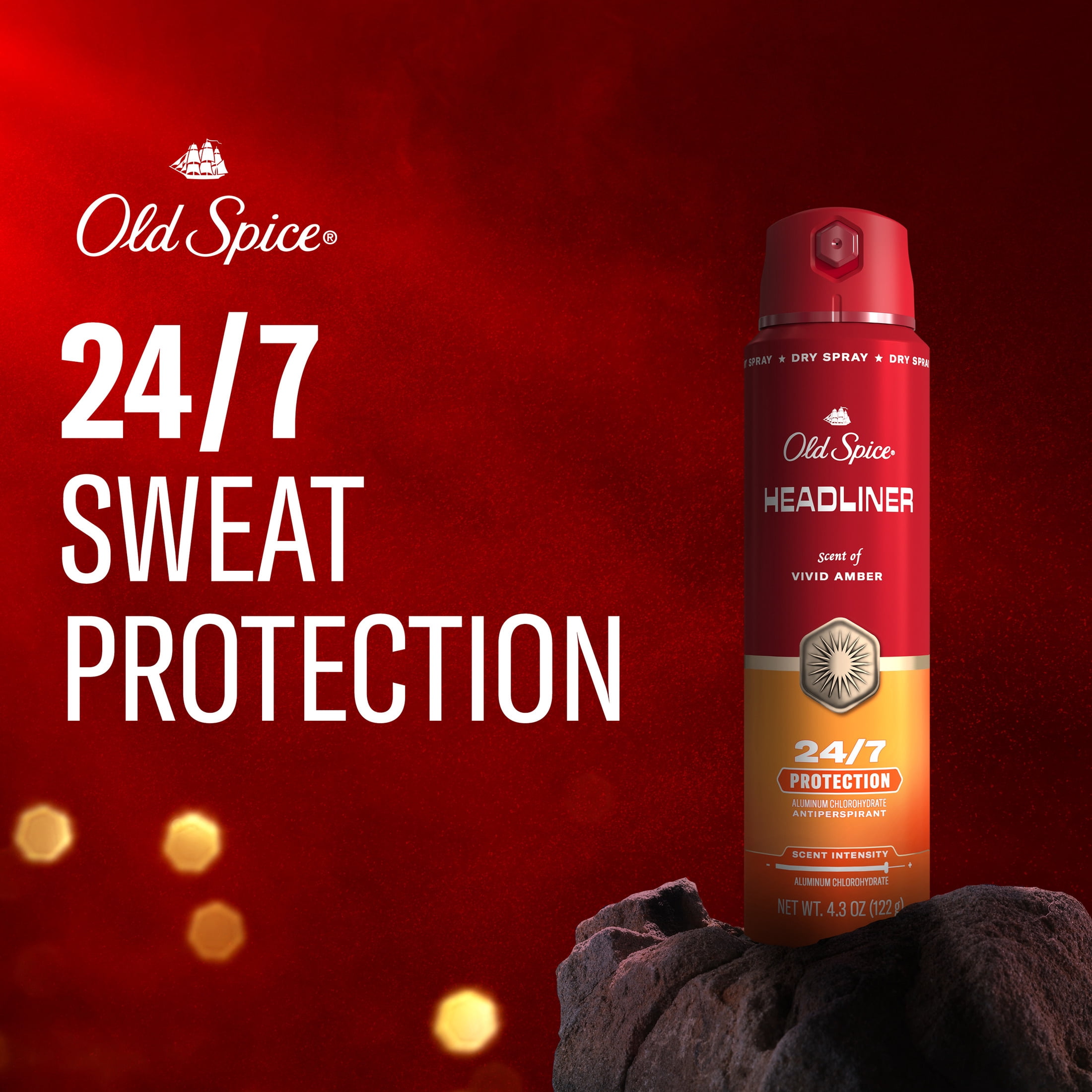 Old Spice Red Collection Antiperspirant Spray for Men, Headliner Scent, 4.3oz