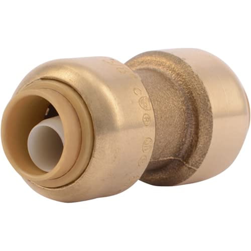 SharkBite Straight Coupling Plumbing PEX Fitting, 3/8 in, Brass