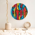 thumbnail image 5 of Disketp Colorful Arrow Graffiti Pattern Ceramic Plate Dinner Plates Bone China Decorative Plates Art Ceramic Ornaments for Wall Hanging Decoration -6in, 5 of 6