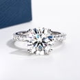 thumbnail image 5 of Bo.Dream 5ct Moissanite Round Cut Engagement Rings for Women, White Gold Plated Silver Wedding Ring, 5 of 5