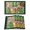 Green Tan, variant on St Patricks Day Placemats Set of 12, Watercolor Dogs Green Shamrock Wood Grain Placemats for Dining Table, Place Mats for Kitchen Tabletop, Waterproof Wipeable Dining Table Mats Set