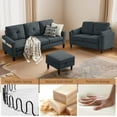 thumbnail image 4 of Soscana Living Room Furniture Set,Sectional Sofa with Storage Ottoman and Loveseat for Home Apartment Studio Office,L Shaped 3 Seat Couch with Footstool and 2 Seat Love Seat, 4 of 7