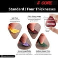 thumbnail image 2 of 5Core Guitar Picks 1.2mm Celluloid Extra Heavy Gauge Pick - Acoustic Electric Bass Guitars, 2 of 3