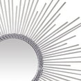 thumbnail image 3 of HomeRoots 396716 Silver Metal Sunburst Round Wall Mirror, 3 of 5