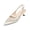 Beige, variant on Hollow Out Cutout Slingback Kitten Heels Formal Evening Dinner, Pointed Toe Buckle Strap Pumps Daily Office Commuting, Comfortable Elegant Dress Shoes Weekend Party Gathering, White 7