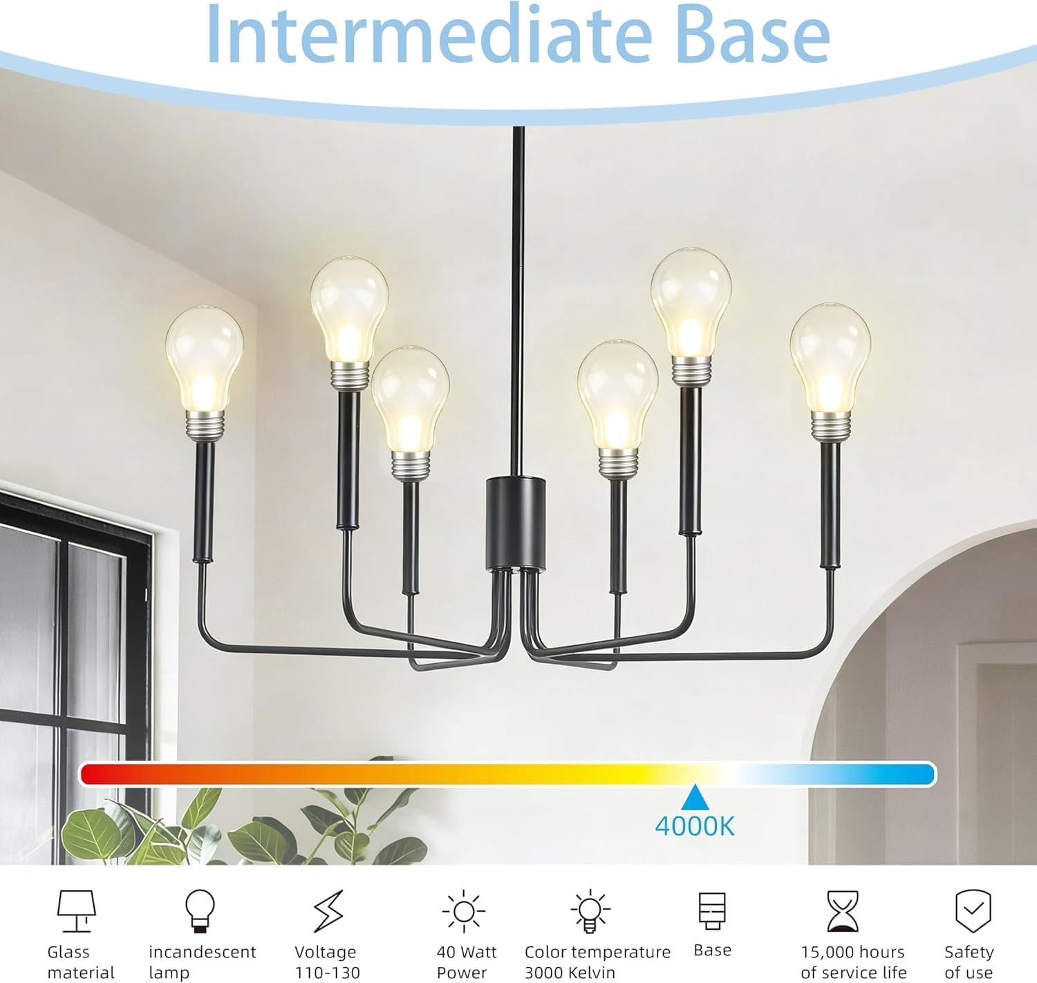 100 Watt Incandescent Light Bulbs, A19 Incandescent Rough Service Light Bulb,100 WATT Incandescent Bulb Shatter Resistant Rough Service Light Bulb 100 WATTS A19 Shape (2PACK)
