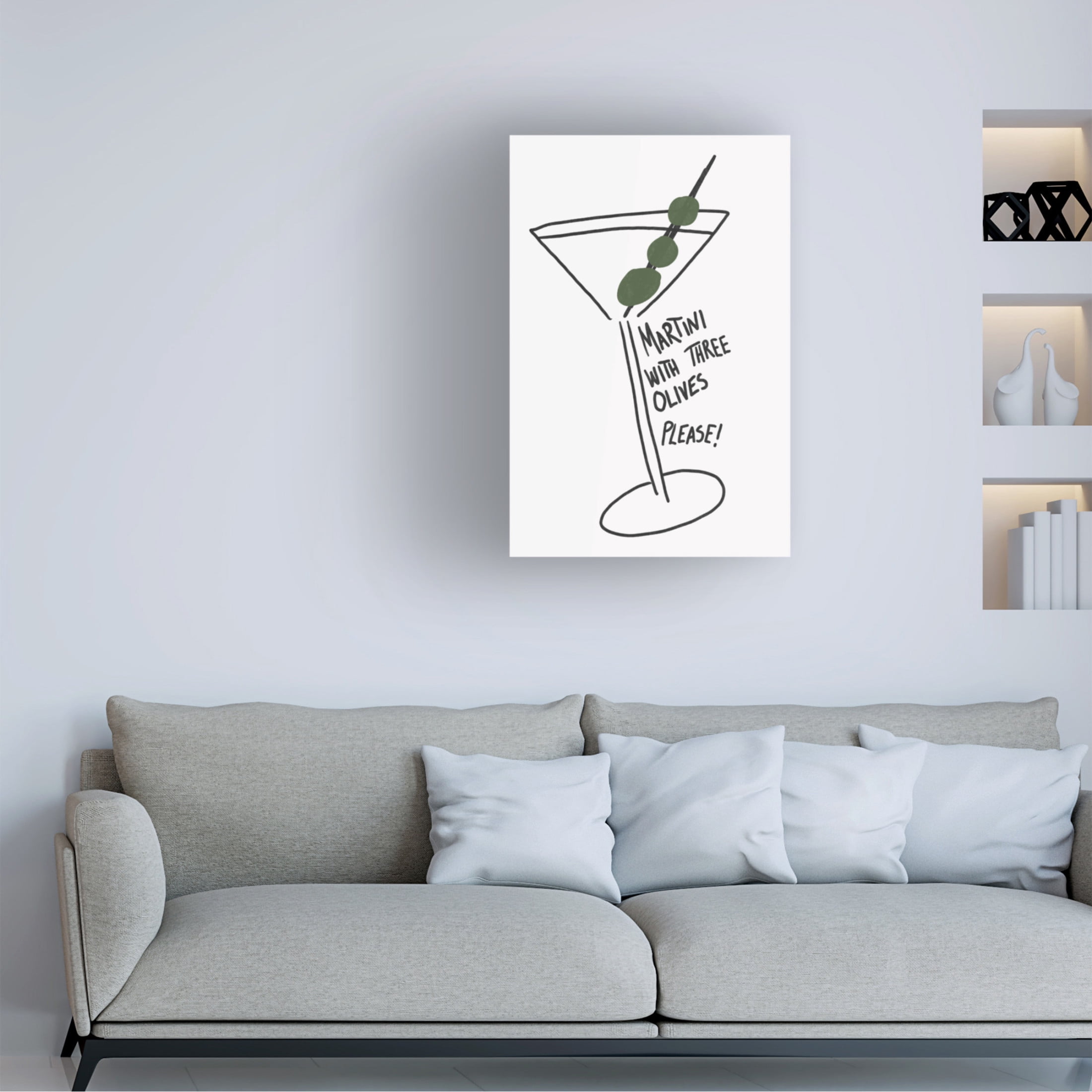 Trademark Fine Art Athene Fritsch Martini Three Olives Canvas Wall Art