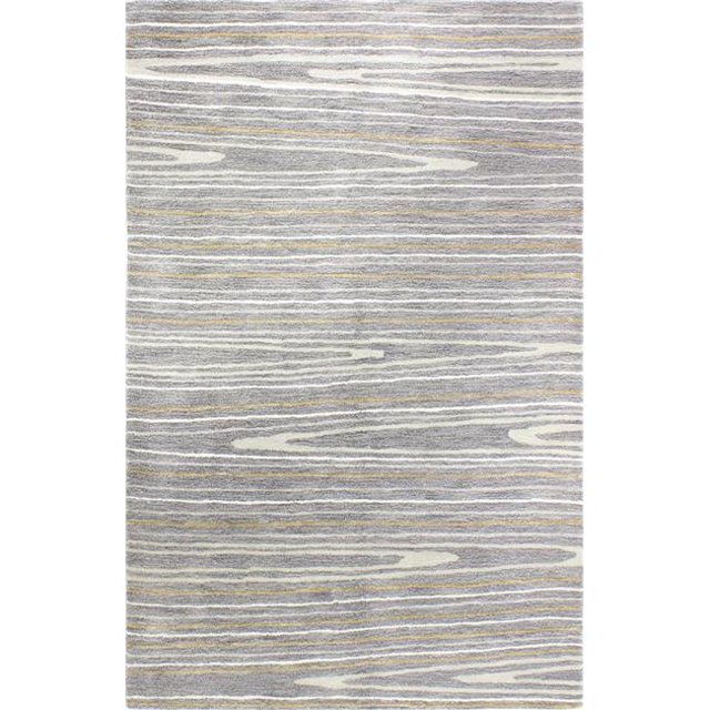 Bashian R129-GY-4X6-HG349 Bashian Greenwich Collection Geometric Contemporary Wool & Viscose Hand Tufted Area Rug, Grey - 3 ft. 9 in. x 5 ft. 9 in.