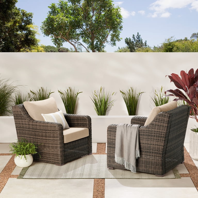 Better Homes & Gardens Hawthorne Park Outdoor Wicker Lounge Chair